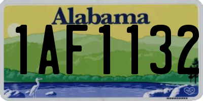 AL license plate 1AF1132