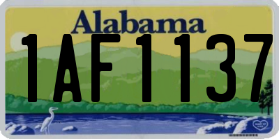 AL license plate 1AF1137
