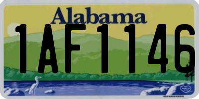 AL license plate 1AF1146