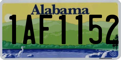 AL license plate 1AF1152