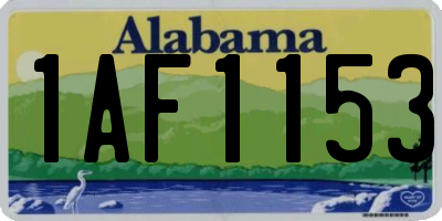 AL license plate 1AF1153