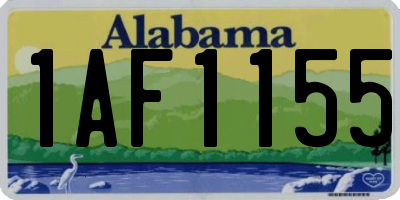 AL license plate 1AF1155