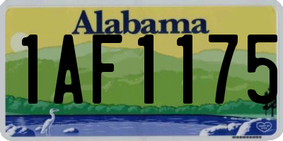 AL license plate 1AF1175