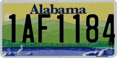 AL license plate 1AF1184