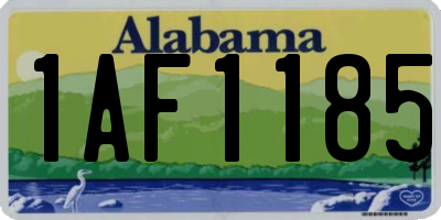 AL license plate 1AF1185