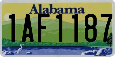 AL license plate 1AF1187