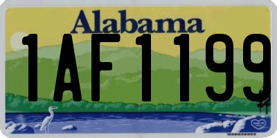 AL license plate 1AF1199