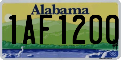 AL license plate 1AF1200