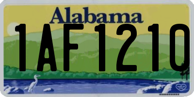 AL license plate 1AF1210