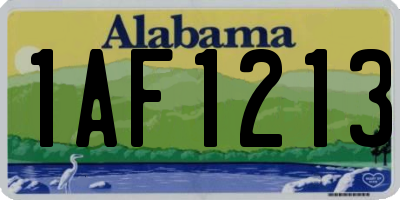 AL license plate 1AF1213