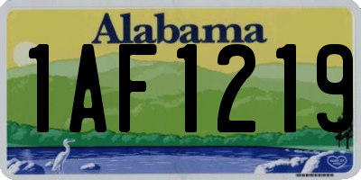 AL license plate 1AF1219