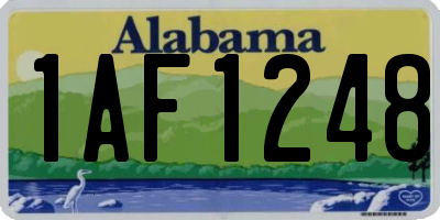 AL license plate 1AF1248