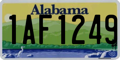 AL license plate 1AF1249