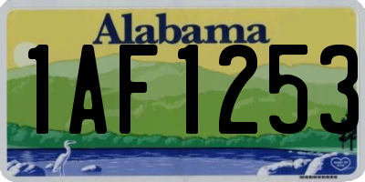 AL license plate 1AF1253