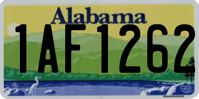 AL license plate 1AF1262