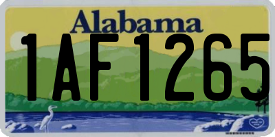 AL license plate 1AF1265