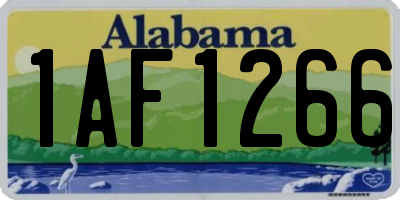 AL license plate 1AF1266