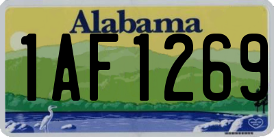 AL license plate 1AF1269
