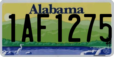 AL license plate 1AF1275