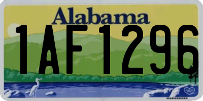 AL license plate 1AF1296