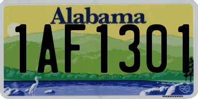 AL license plate 1AF1301