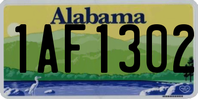 AL license plate 1AF1302