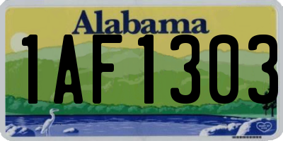 AL license plate 1AF1303