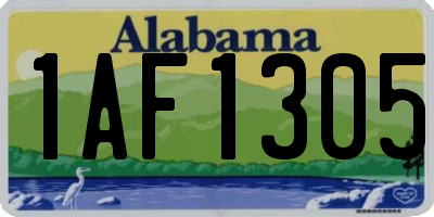 AL license plate 1AF1305