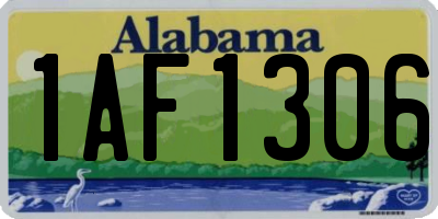 AL license plate 1AF1306