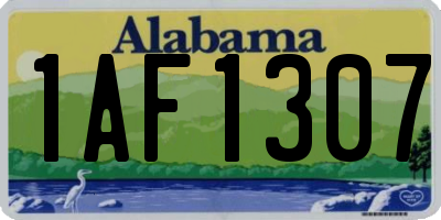 AL license plate 1AF1307