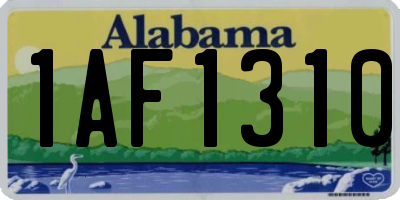 AL license plate 1AF1310