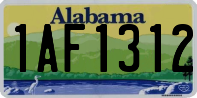 AL license plate 1AF1312