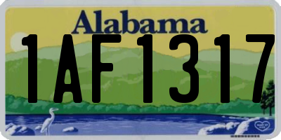 AL license plate 1AF1317