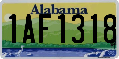 AL license plate 1AF1318