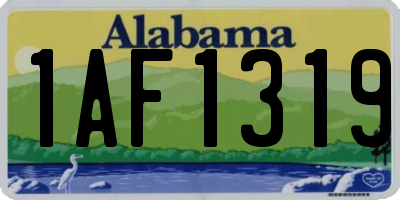 AL license plate 1AF1319