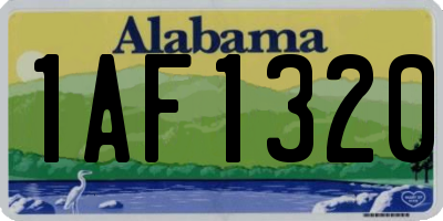 AL license plate 1AF1320