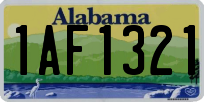 AL license plate 1AF1321