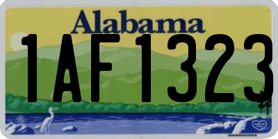 AL license plate 1AF1323