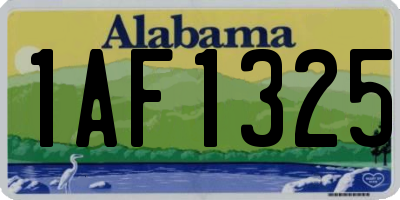 AL license plate 1AF1325