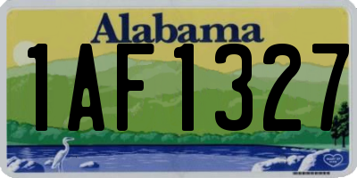 AL license plate 1AF1327