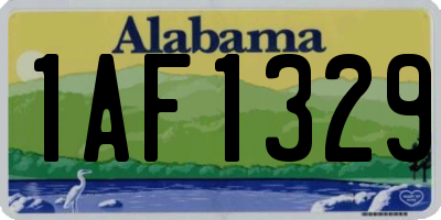 AL license plate 1AF1329