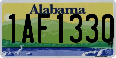 AL license plate 1AF1330