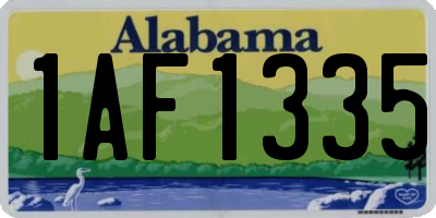 AL license plate 1AF1335