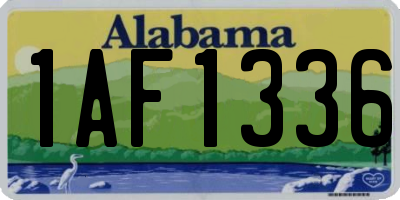 AL license plate 1AF1336