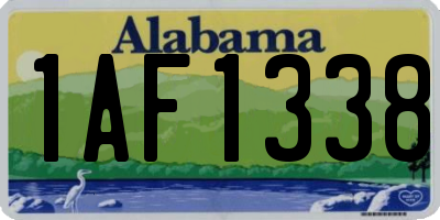 AL license plate 1AF1338