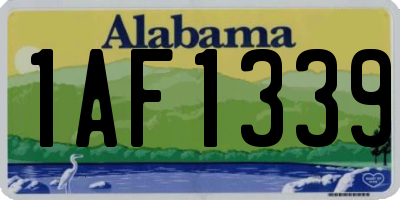 AL license plate 1AF1339