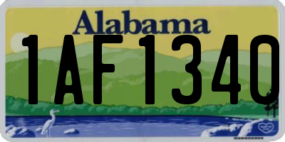 AL license plate 1AF1340