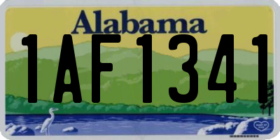 AL license plate 1AF1341