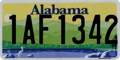 AL license plate 1AF1342