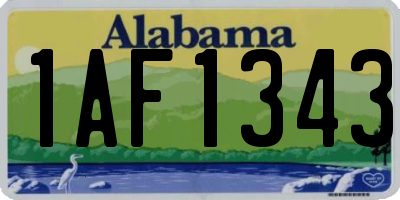 AL license plate 1AF1343